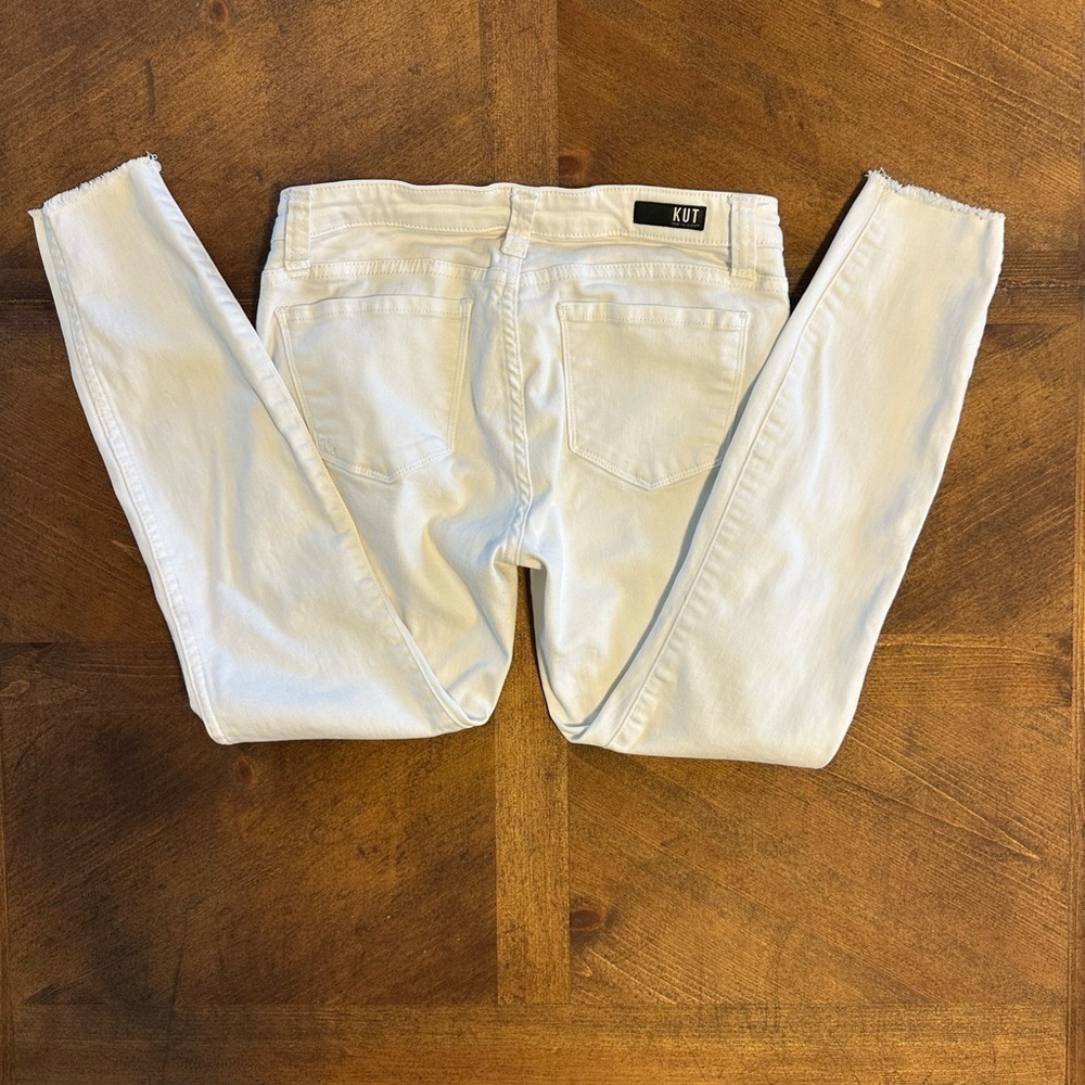 UEC👖KUT👖 from the cloth Connie High Rise Slim Fit Ankle Skinny White size 4 - Picture 3 of 7